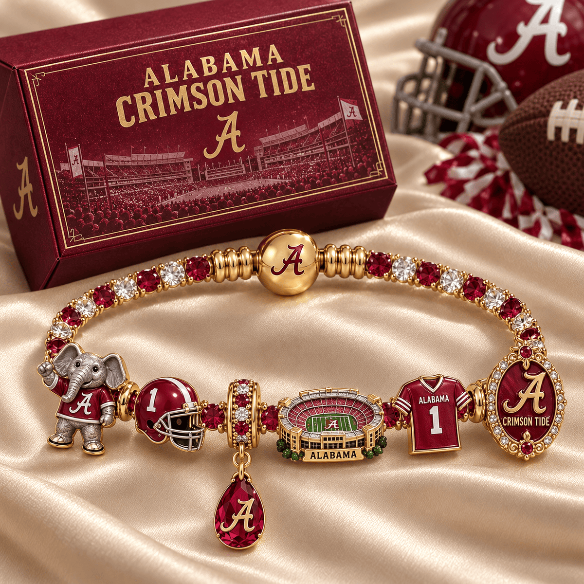 ACT Gold Charm Bracelet Set NHVH