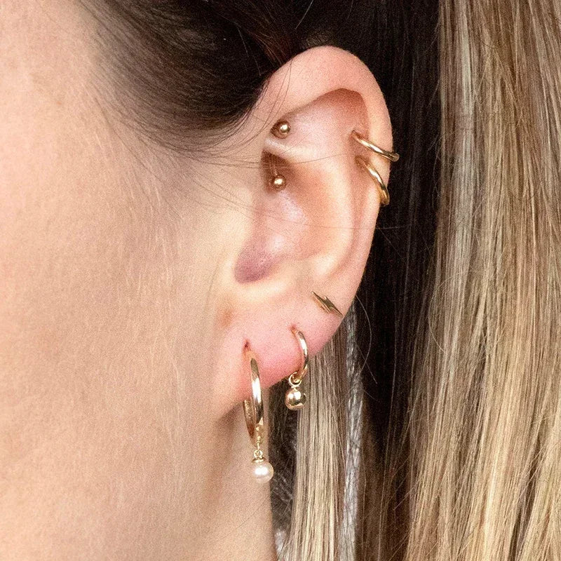 925 sterling silver ear Needle metal Hoop Pearl Pendant gold earrings For Women Shell Summer Vacation Style Fashion Jewelry gift